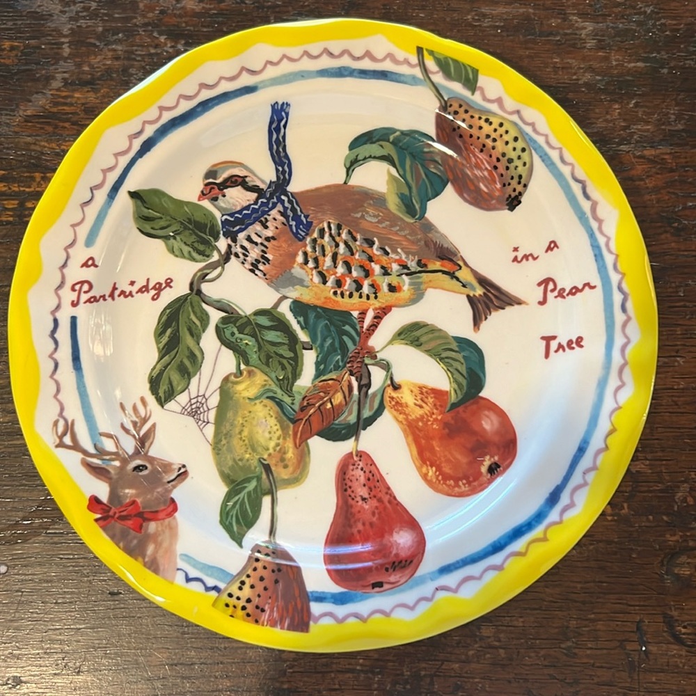 Anthropologie 12days of Christmas plate